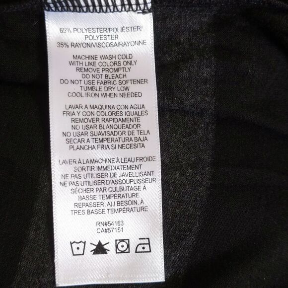 Calvin Klein Performance black & gray horizontal striped 3/4 sleeve T-shirt M - Picture 6 of 8